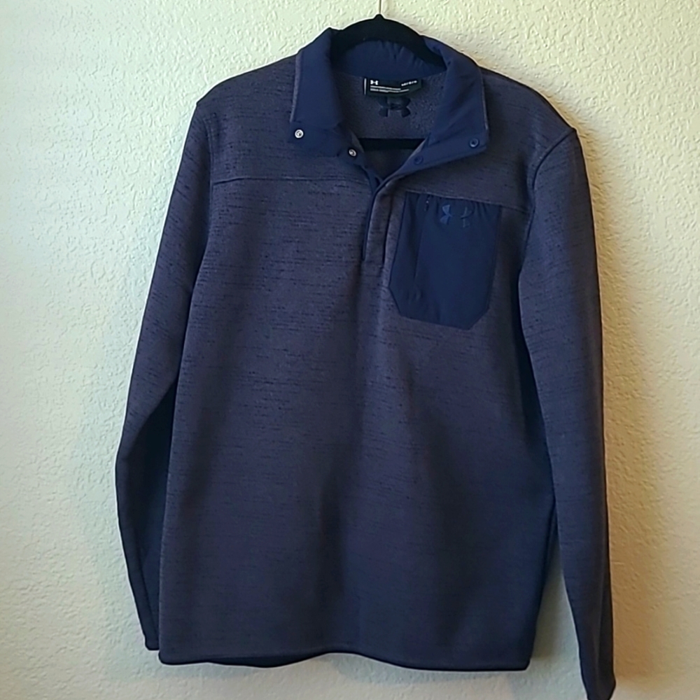 Mens Navy Under Armour Pullover Large